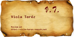 Viola Teréz névjegykártya